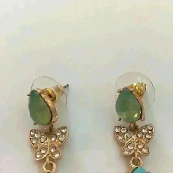 Lonna & Lilly newGold Tone Pave Butterfly Earrings - Picture 8 of 8